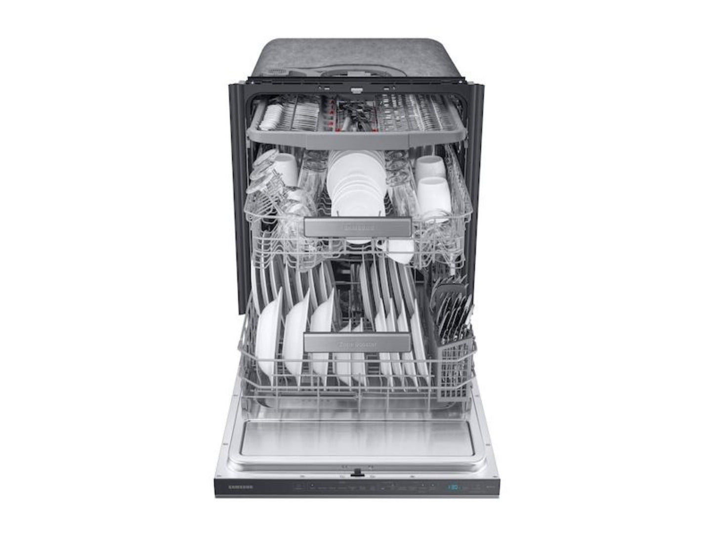 SAMSUNG DW80R9950UG Smart Linear Wash 39dBA Dishwasher in Black Stainless Steel - DW80R9950UG-KT
