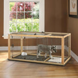 Richell Expandable Pet Crate Natural For Small And Medium Size Dogs - 80007