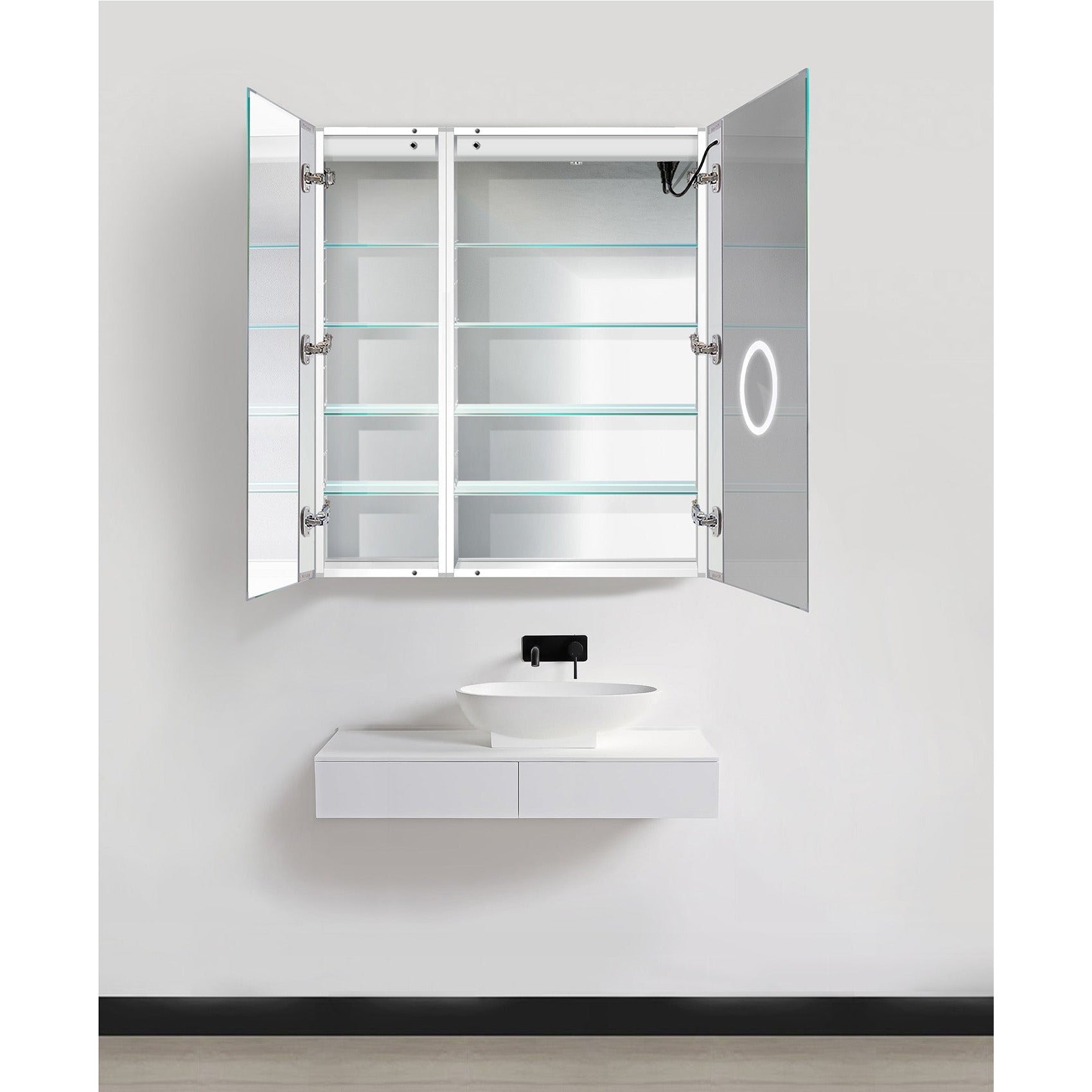 Krugg Icon 84" X 30" LED Bathroom Mirror with Dimmer & Defogger Large Lighted Vanity Mirror ICON8430 - Backyard Provider