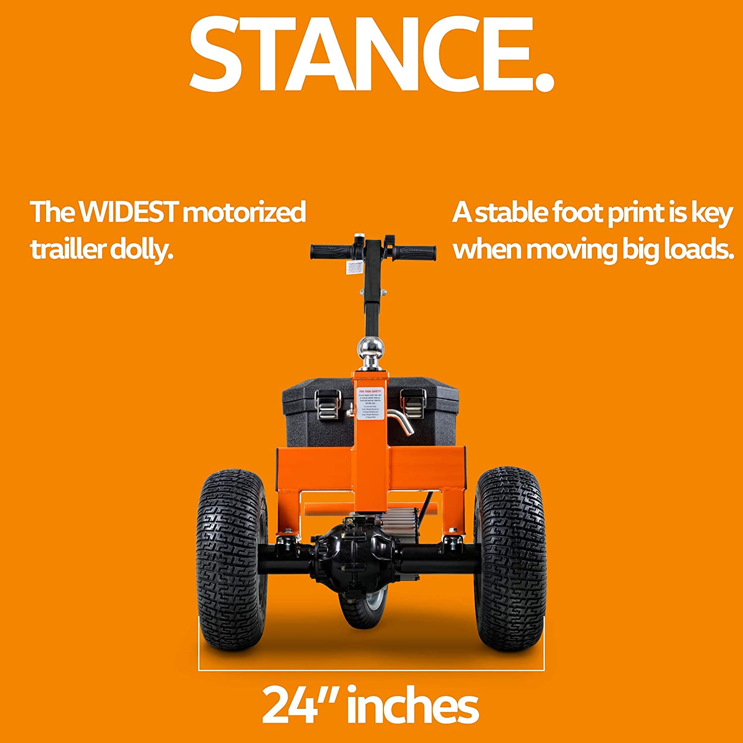 Super Handy GUO041 Electric Trailer Dolly 800W 12V 7Ah 2" Ball Mount 2800 lbs Max Trailer Weight Capacity New