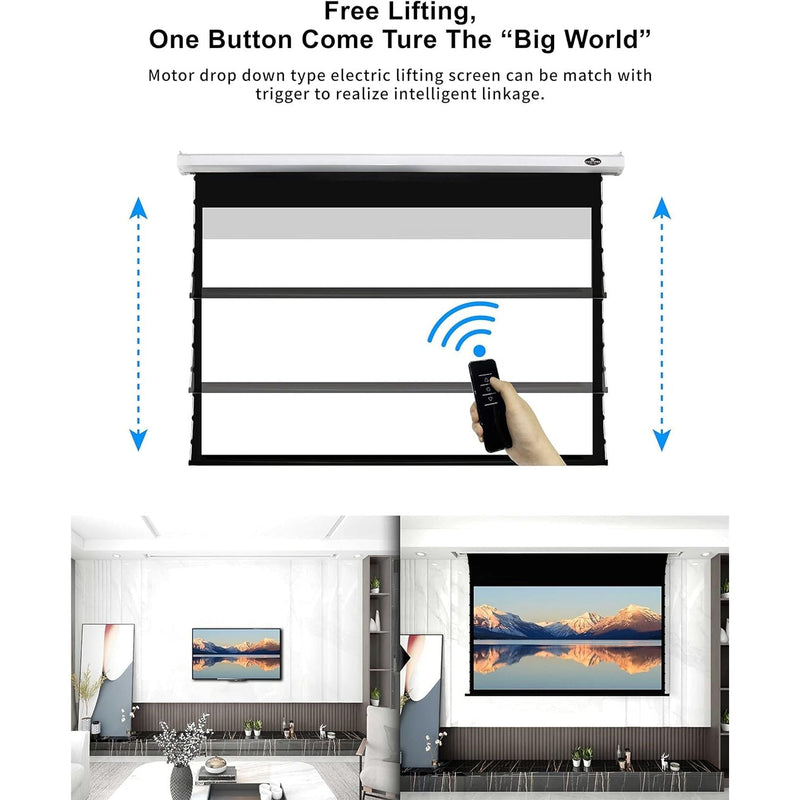 VIVIDSTORM Deluxe Tension Drop-Down White Cinema Projector Screen