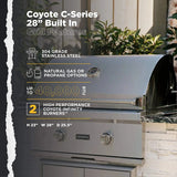 Coyote C-Series 28" Grill 2 Burner - C1C28