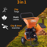 Super Handy GUO019 Wood Chipper Shredder Mulcher Ultra Heavy Duty 7HP 3 in 1 Multi-Function 3" Max Capacity New