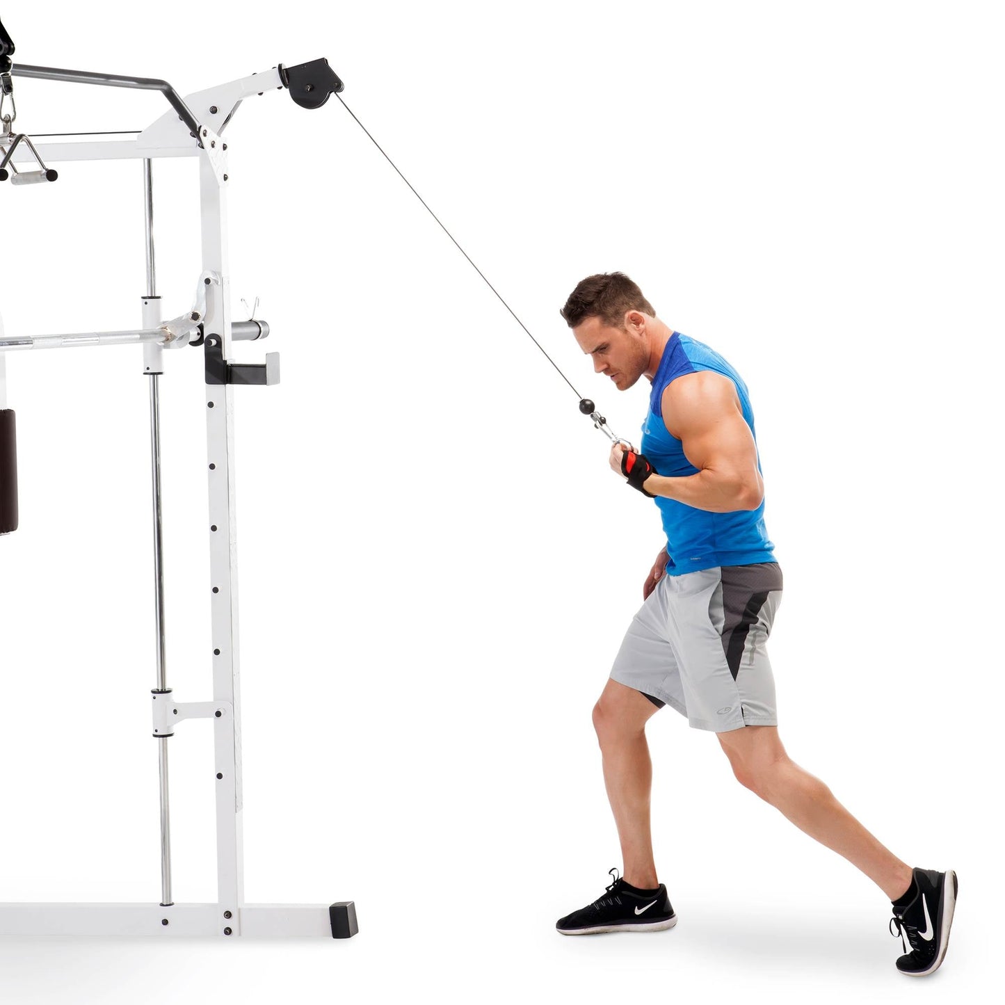Marcy 5276 Combo Smith Heavy-Duty Total Body Strength Home Gym Machine, White - 84823