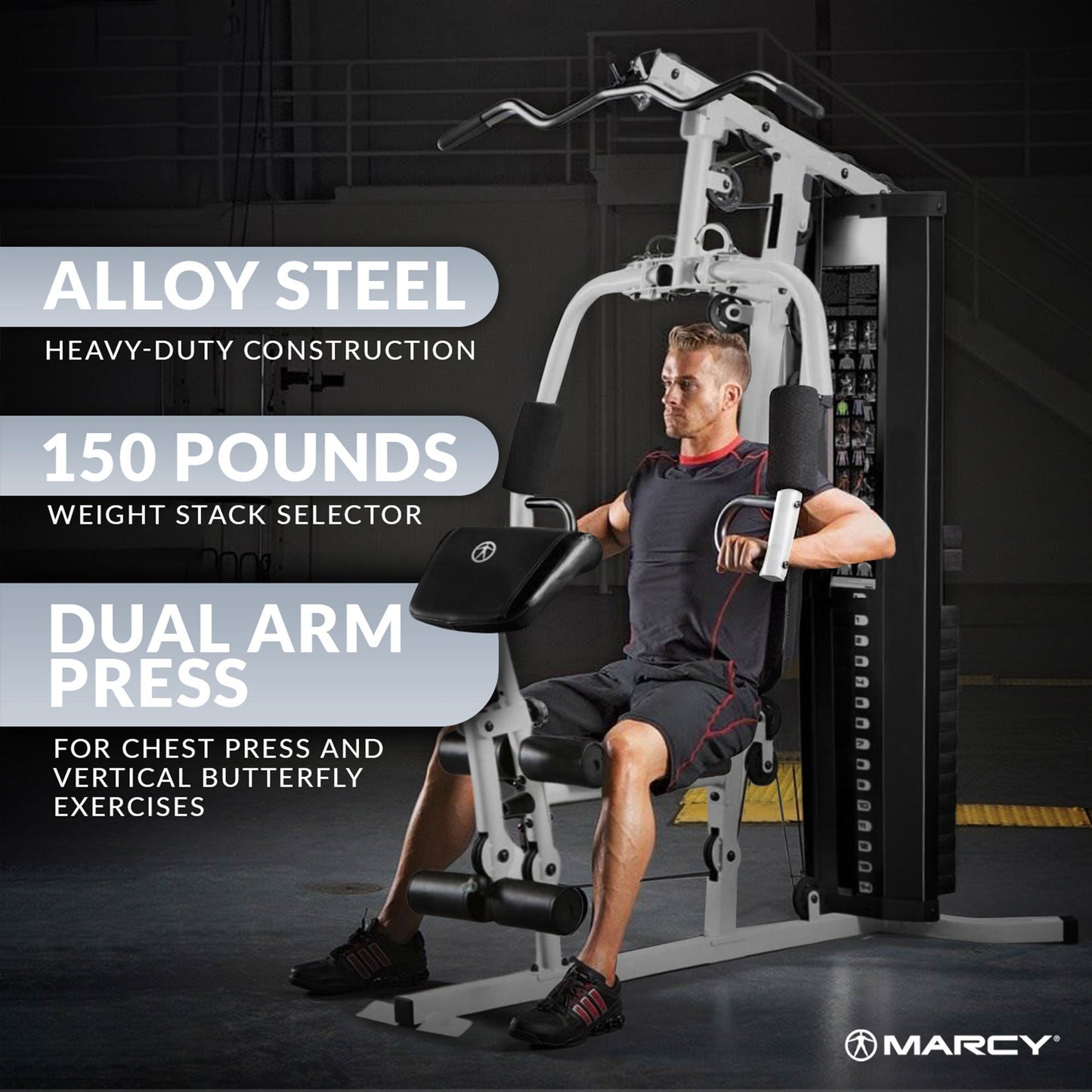 Marcy Dual-Functioning Upper Lower Body Fitness Workout 150-Pound (Open Box) - 166563