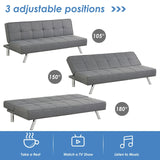 Costway 3 Seat Convertible Sofa Bed with High Density Sponge New - HV10008