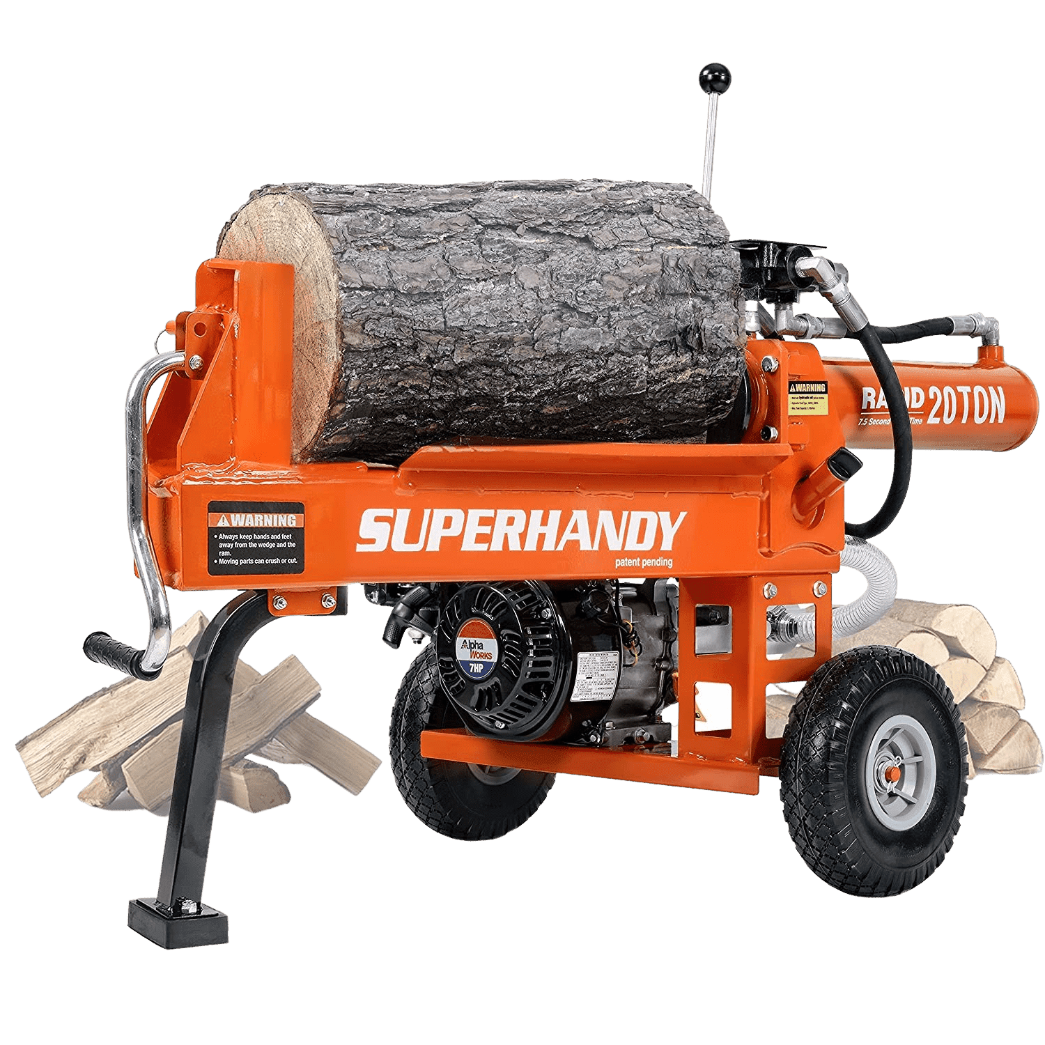 Super Handy Portable 20 Ton Gas Powered Log Splitter New - GUO077