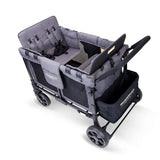 WonderFold W4 Elite Push/Pull 4-Passenger Quad Stroller Wagon Gray New