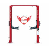 Aston 2-Post Car Lift Overhead Symmetric Single Point Lock Release - AL-100RH - Backyard Provider