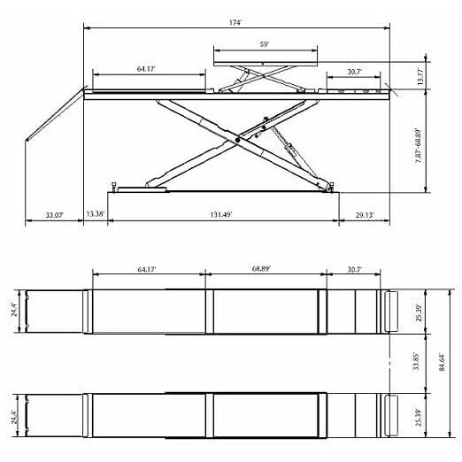 Aston Full-Rise Alignment Scissor Lift 10000 lbs. Double Scissors - AASL-FR100 - Backyard Provider