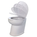 Jabsco Deluxe Flush 14" Angled Back 12V Freshwater Electric Marine Toilet w/Solenoid Valve Soft Close Lid - 58060-3012