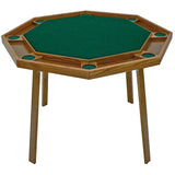 Kestell 48" Oak Octagon Folding Poker Table 8 Person - 9W