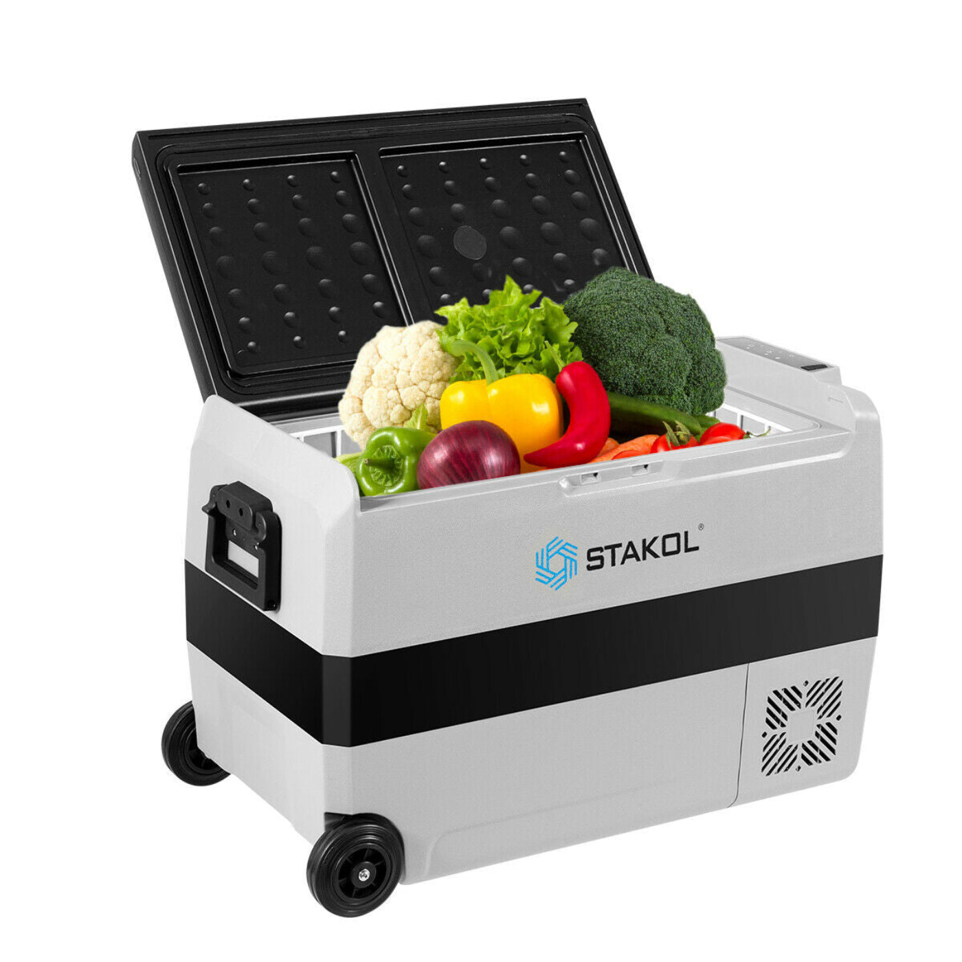 Costway Portable Electric Car Cooler Refrigerator Dual Zone 53 Quarts New - EP24413