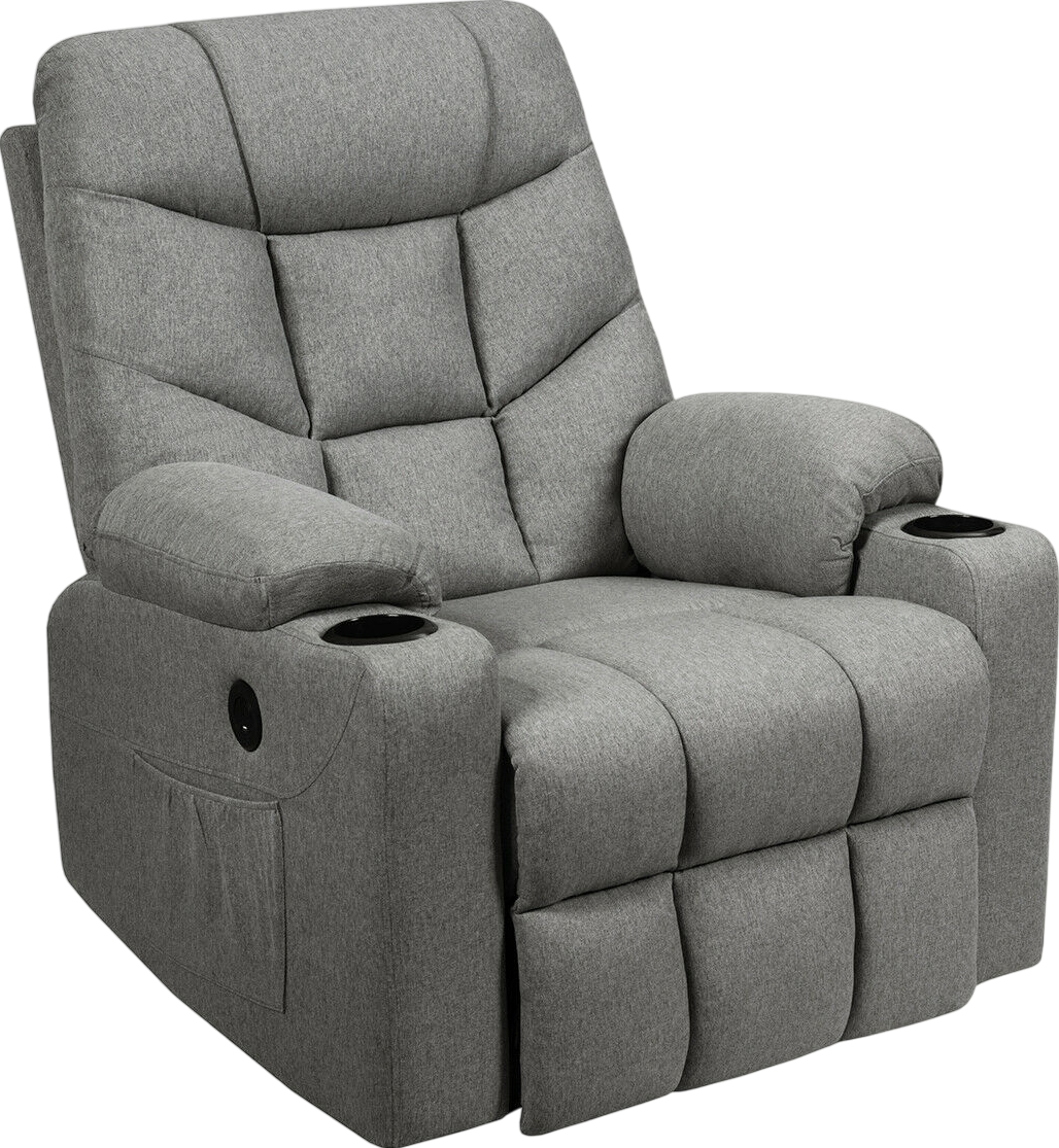 Costway Electric Massage Recliner with Power Lift 8-Point Massage and Lumbar Heat New - HW65587SL+