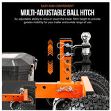 Super Handy GUO092 800W 24V 7Ah 2" Ball Mount 3600 Capacity Self-Propelled Electric Trailer Dolly New