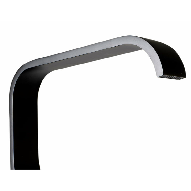 ALFI Brands Curved Floor Mounted Tub Filler with Hand Held Shower Head AB2180