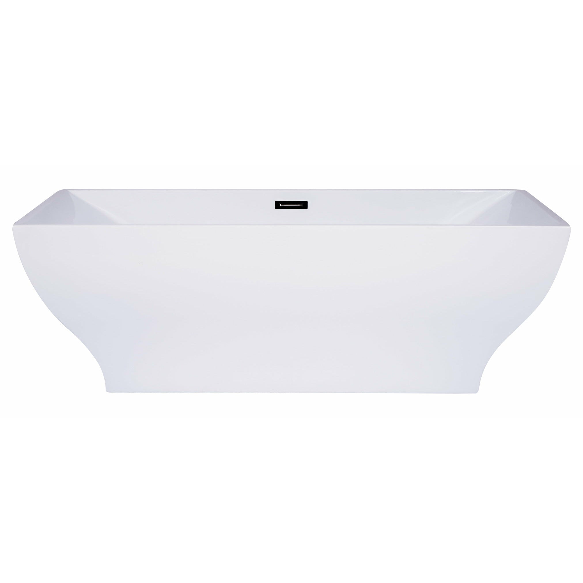 ALFI 67" Rectangular White Freestanding Acrylic Soaking Bathtub AB8840