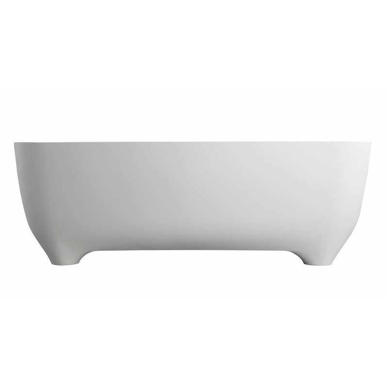 ALFI 67" White Matte Solid Surface Freestanding Resin Bathtub - AB9980