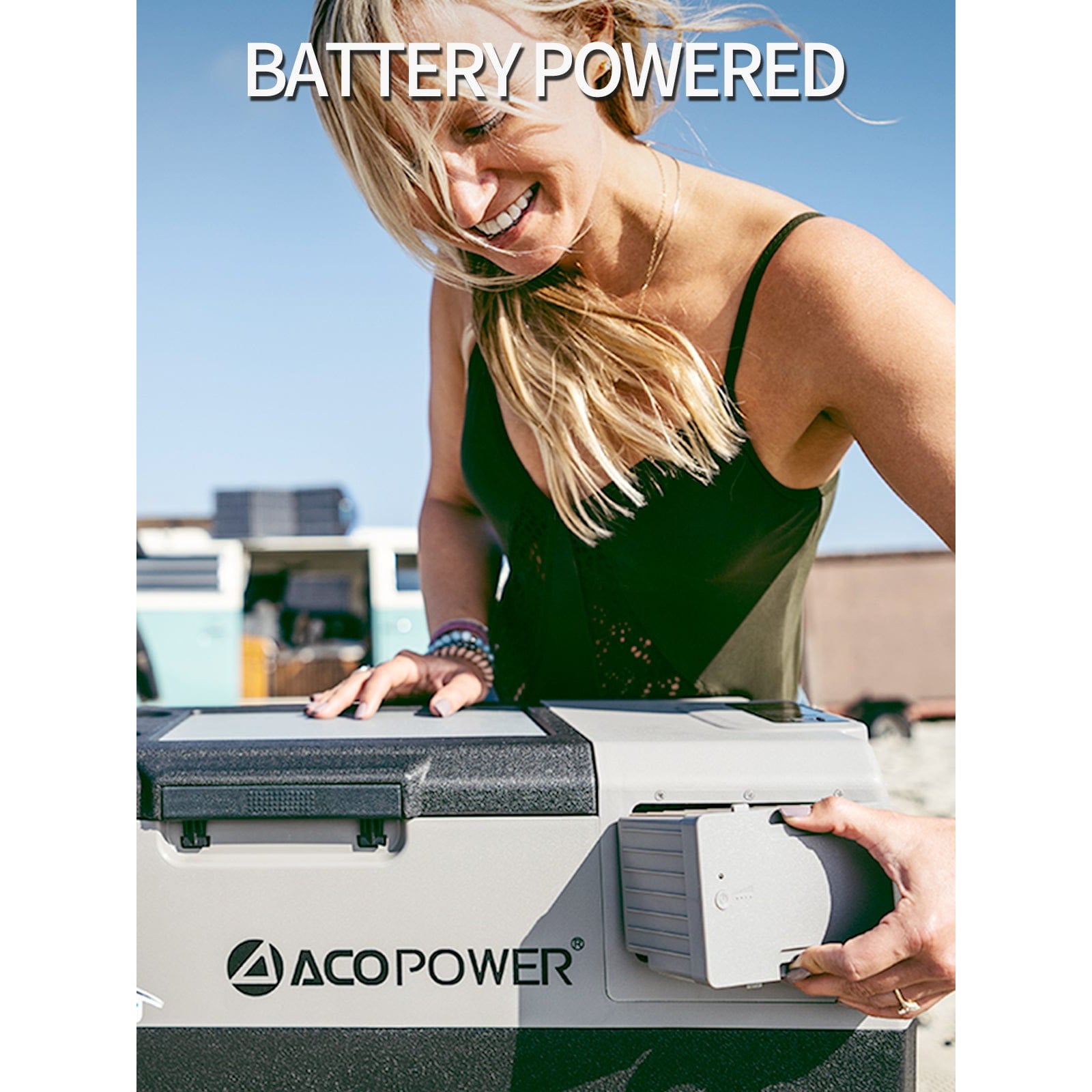 ACOPOWER LionCooler X50A Portable Solar Fridge Freezer, 52 Quarts - HY-X50A