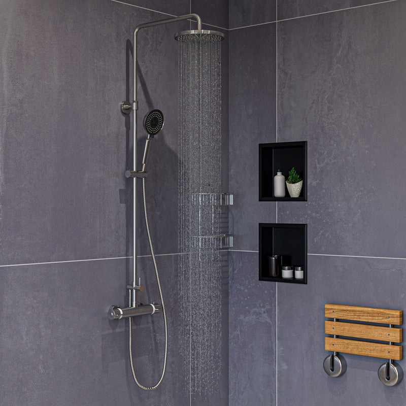 ALFI Round Style Thermostatic Exposed Shower Set - Ab2867