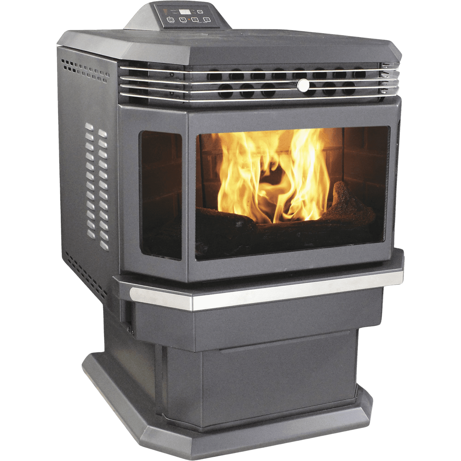 Ashley Hearth AP5660 Bay Front Pellet Stove 2,200 sq. ft. 45 lb Hopper 48,000 BTU Black New