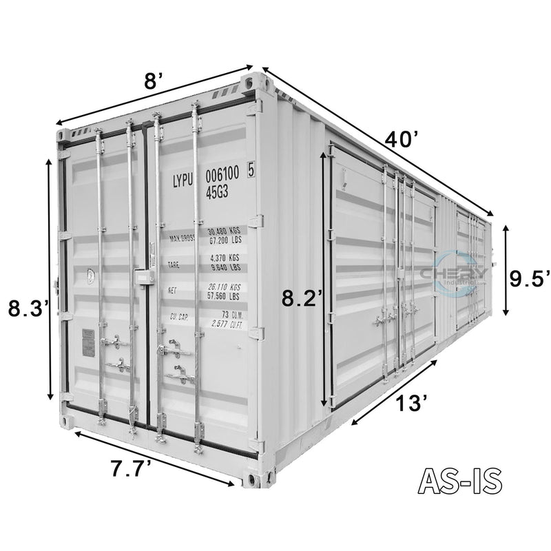 Chery Industrial AS-IS 40ft High Cube Container with 2 Side Doors D_CH000039