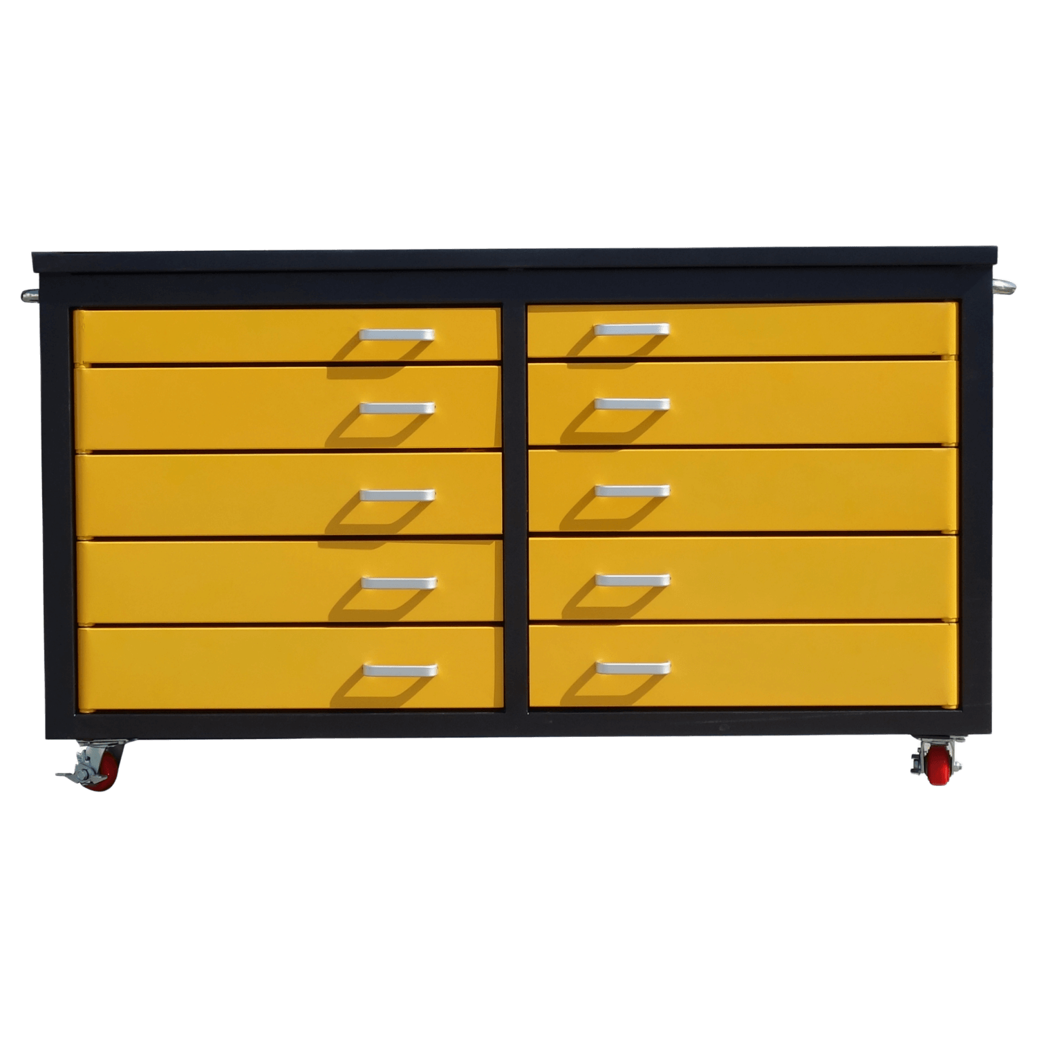 Chery Industrial AS-IS 6ft Storage Cabinet with Workbench 10 Drawers D_WW000196