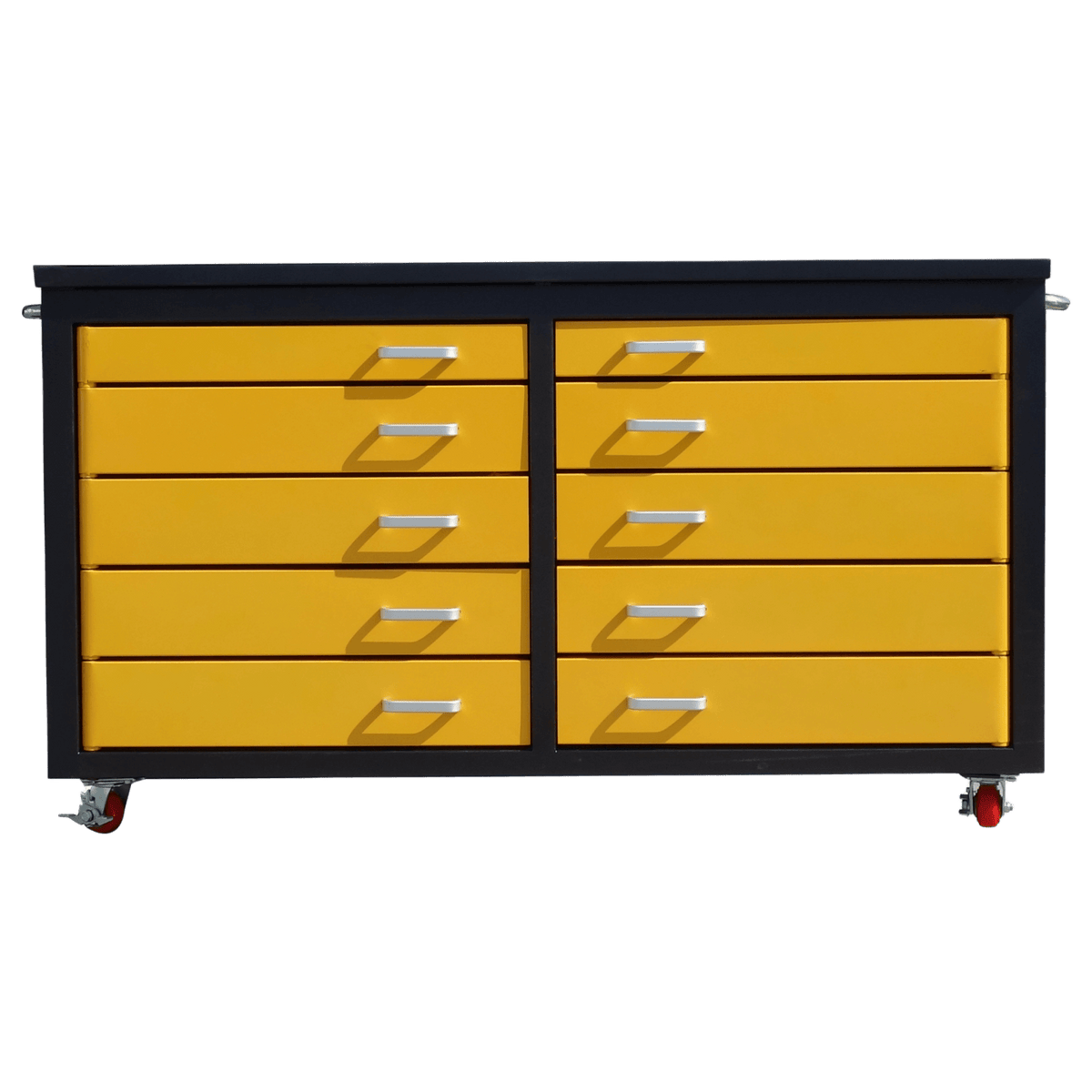 Chery Industrial AS-IS 6ft Storage Cabinet with Workbench 10 Drawers D_WW000196
