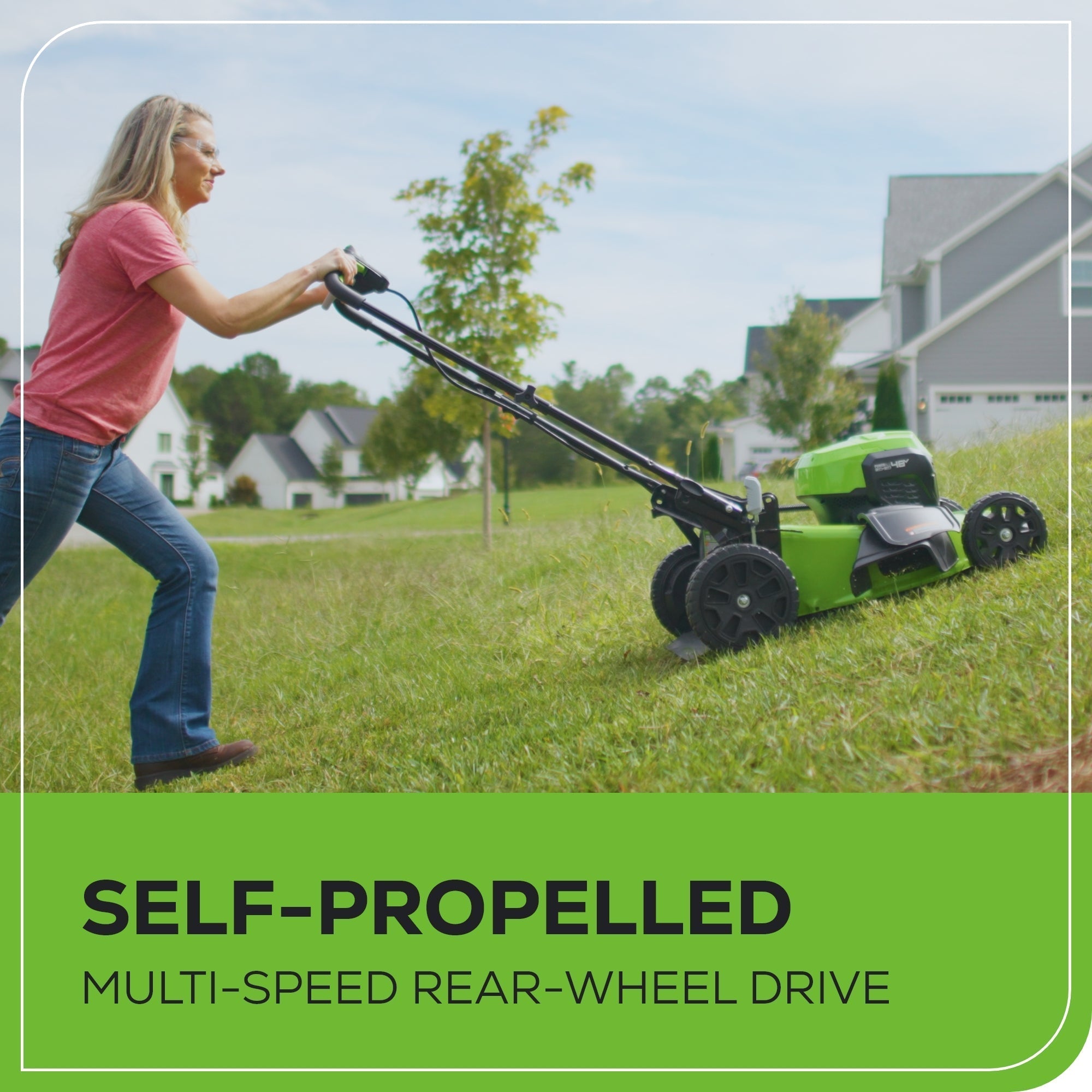 Greenworks 48V 21" Mower, Trimmer & Blower Combo Kit w/ Batteries - 1349002