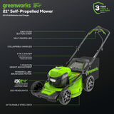 Greenworks 48V 21" Mower, Trimmer & Blower Combo Kit w/ Batteries - 1349002