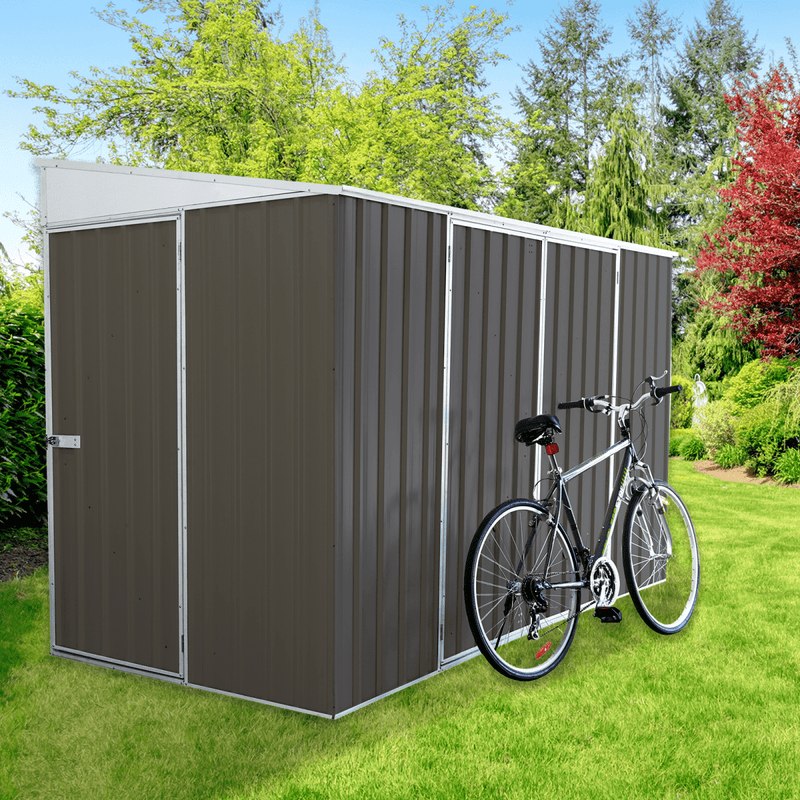 Absco | 10x5 ft Lean To Metal Bike Shed - AB1101