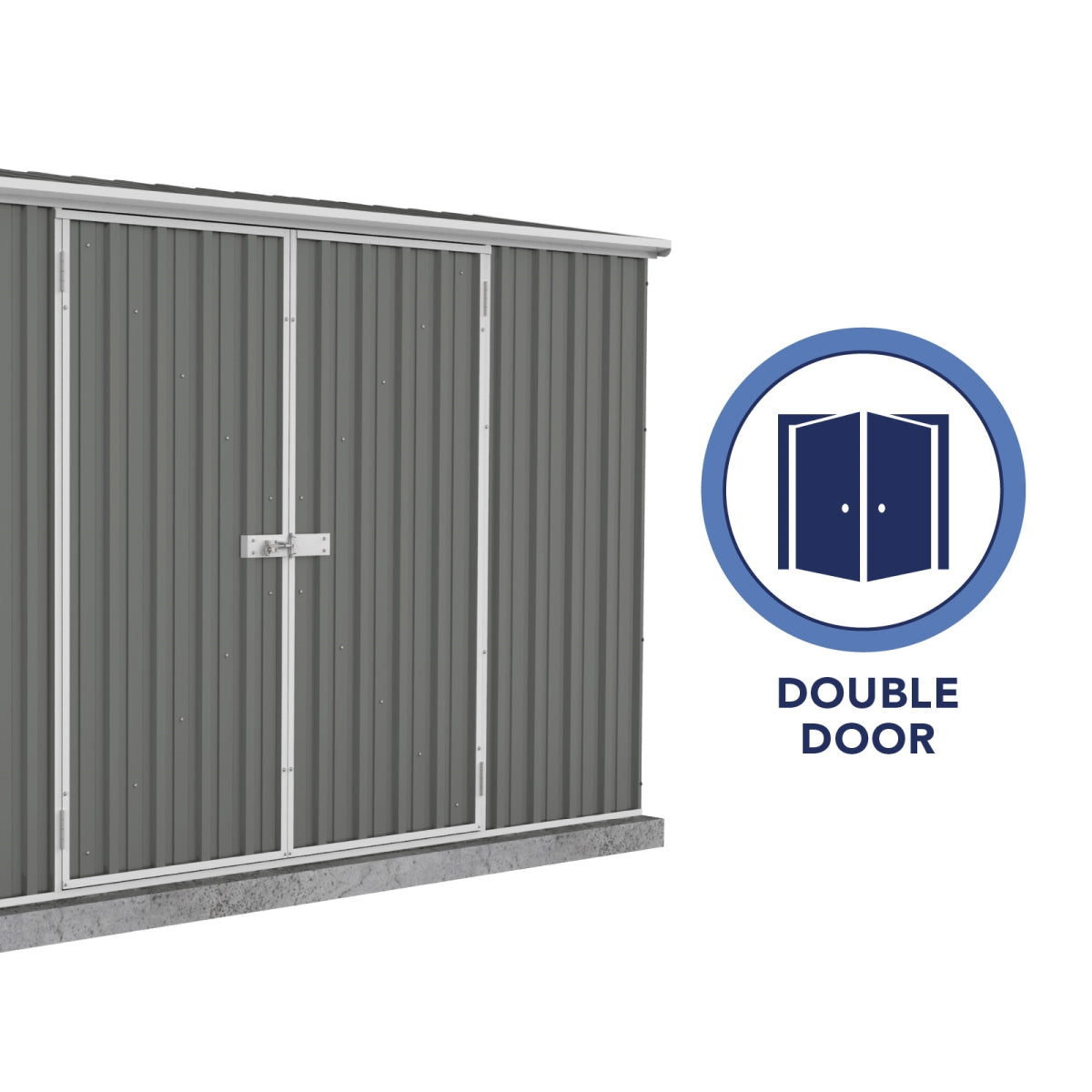 Absco | 10x5x6.5 ft Premier Metal Storage Shed - AB1000
