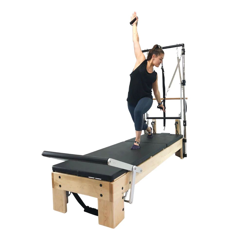 Align Pilates M8 Pro Maple Wood Reformer with Tower PAPREFORMERM8PTB