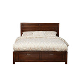 Alpine Carmel Queen Storage Bed, Cappuccino - JR-01Q