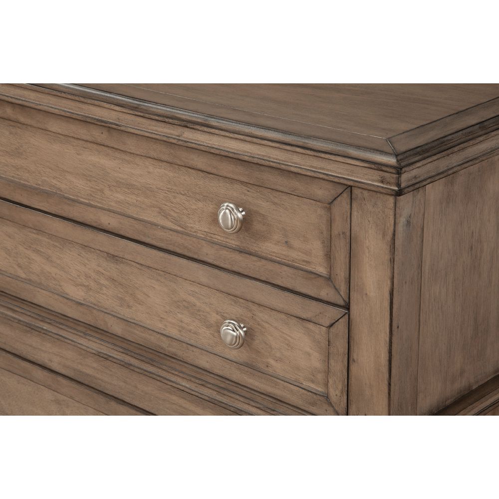 Alpine Potter 4 Drawer Multifunction Chest w/Pull Out Tray, French Truffle - 1055-05