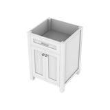 Alya Bath Norwalk 24" Single White Freestanding Bathroom Vanity With Brushed Nickel Edge Handles - HE-101-24-W - Backyard Provider