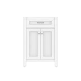 Alya Bath Norwalk 24" Single White Freestanding Bathroom Vanity With Brushed Nickel Edge Handles - HE-101-24-W - Backyard Provider