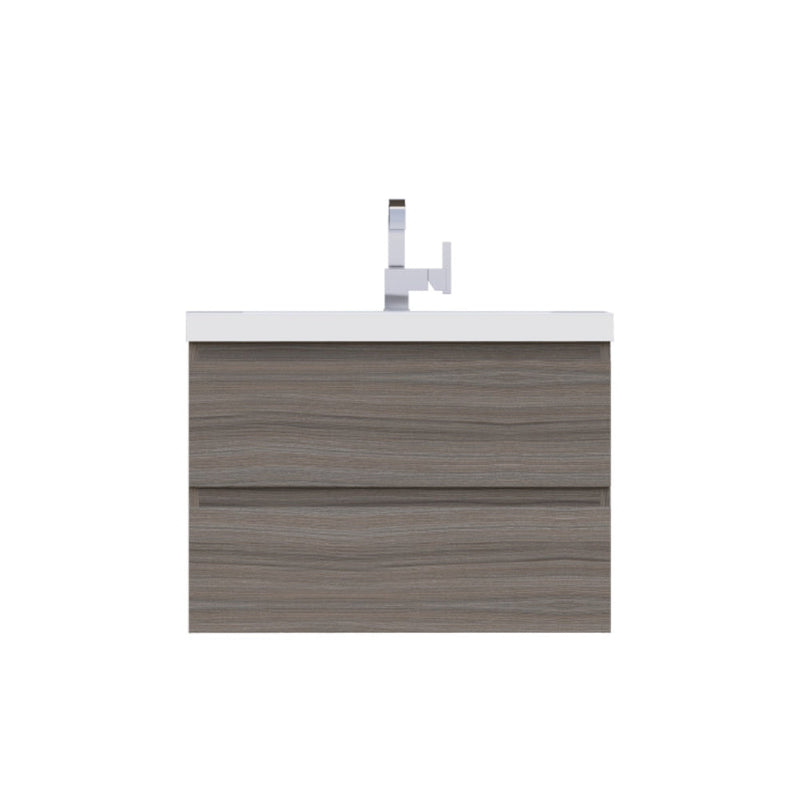 Alya Bath Paterno 30" Single Gray Wall Mounted  Bathroom Vanity With Acrylic Top and Integrated Sink - AB-MOF30-G - Backyard Provider