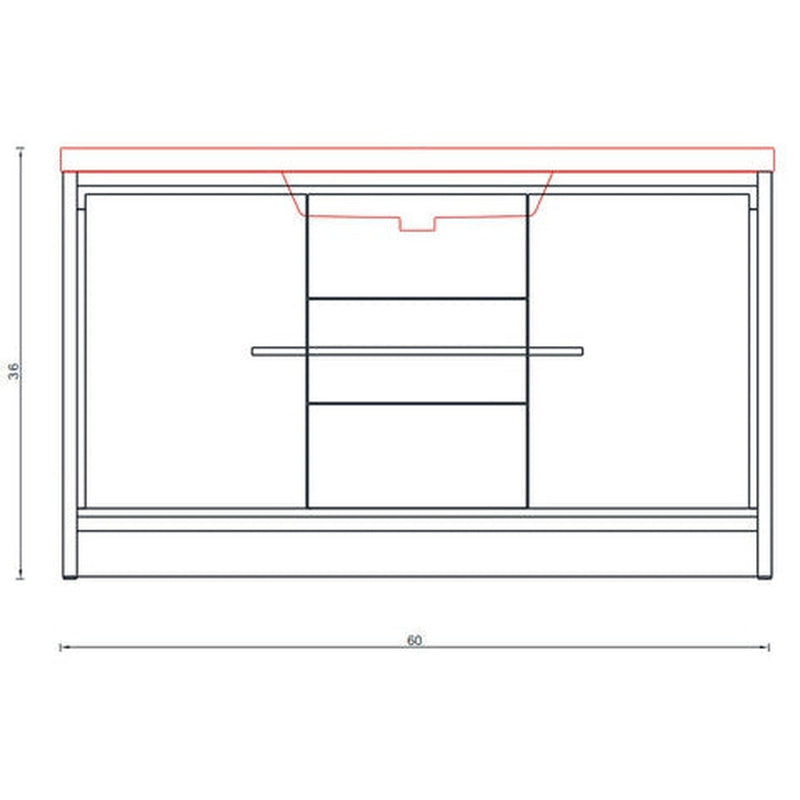 Alya Bath Sortino 60" Single Gray Modern Freestanding  Bathroom Vanity With Acrylic Top and Integrated  Sink - AB-MD660S-G - Backyard Provider