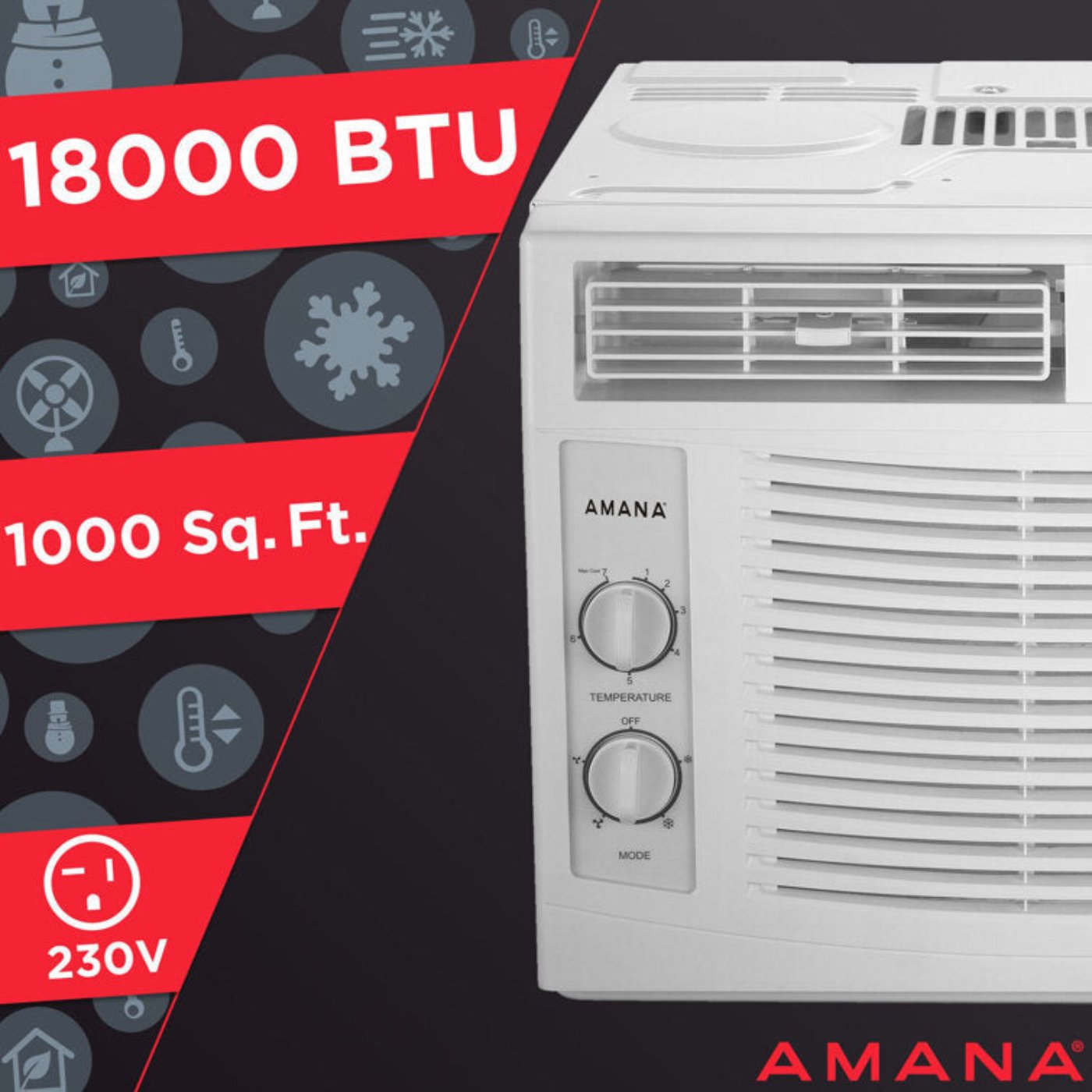 Amana Window/Wall Air Conditioners _ AMAP182CW