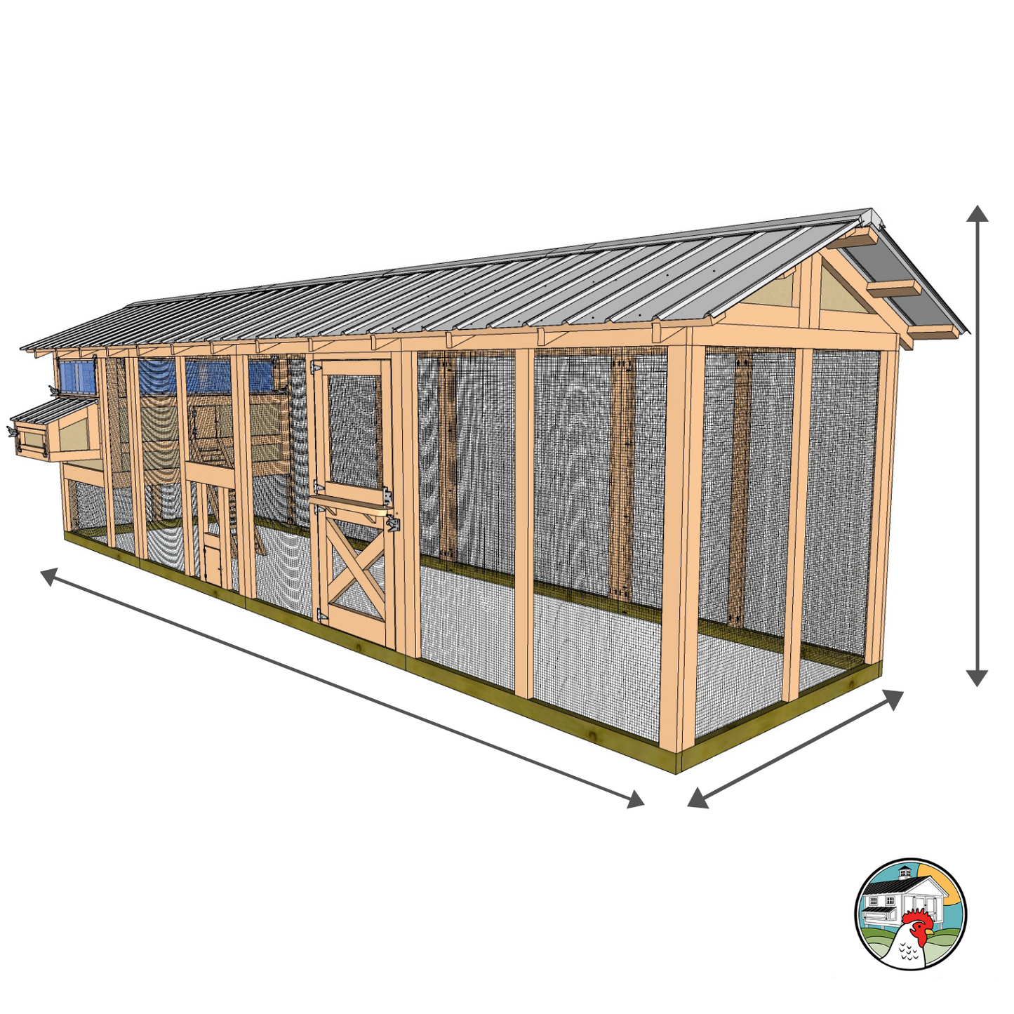 Carolina Coops American Coop | 6  Foot Wide Chicken Coop - AMER-BR-BH-6-12