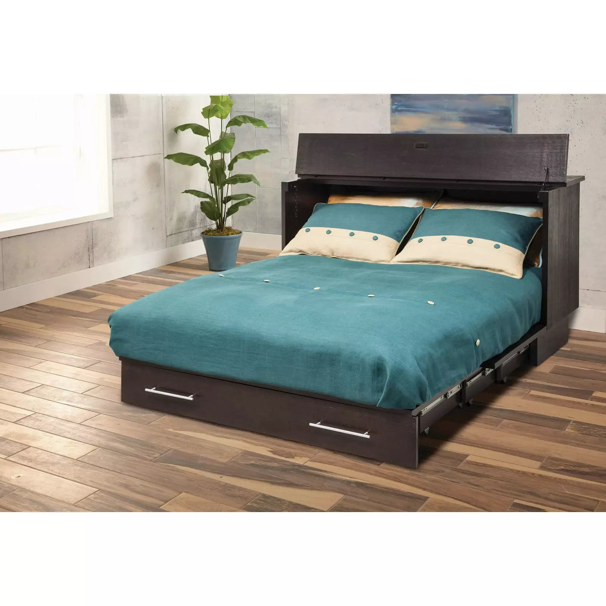 Arason Creden-ZzZ Coffee/Espresso Murphy Cabinet Bed Full/Queen