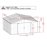 Arrow | Classic Steel Storage Shed 14ft Wide