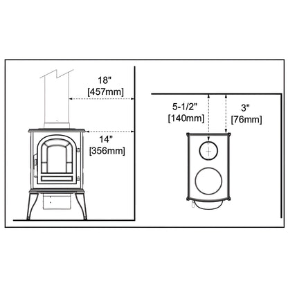 Vermont Castings Aspen C3 Wood Burning Stove - 0002505