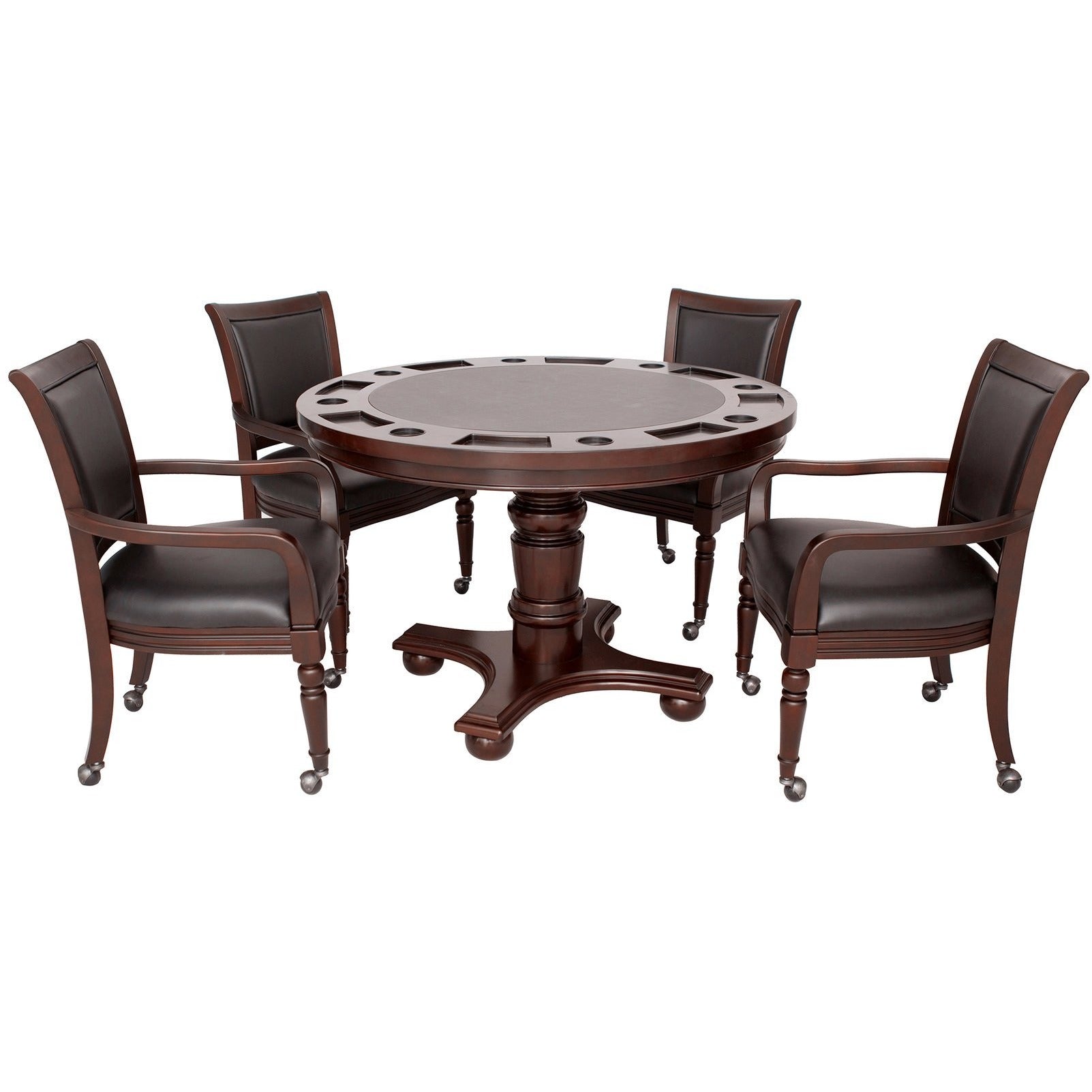 Hathaway Bridgeport Walnut Round Poker Dining Table - BG2348W