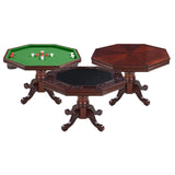 Hathaway Kingston Walnut Octagon 3 in 1 Poker Table - BG2366T