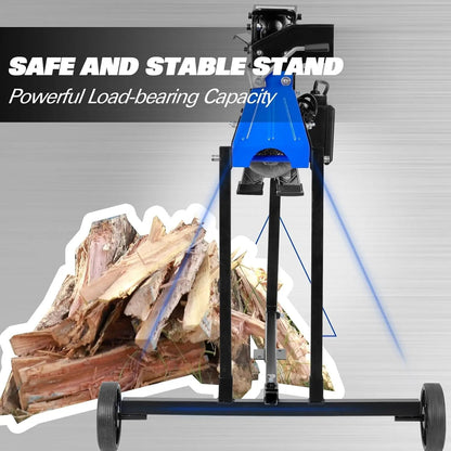 BILT HARD Log Splitter 6.5 Ton with Stand, Wood Electric Powered, Hydraulic Ram, Firewood Splitting Machine Black Stand Wood Splitter - TLA-0102