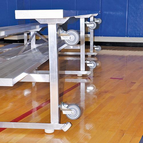 Bleacher - 7-1/2 ft. 3 Row - Single Foot Plank - Tip & Roll - 375TRG