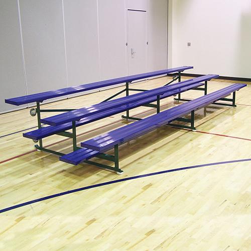 Bleacher - 15 ft. 3 Row - Single Foot Plank -Tip & Roll - 90778