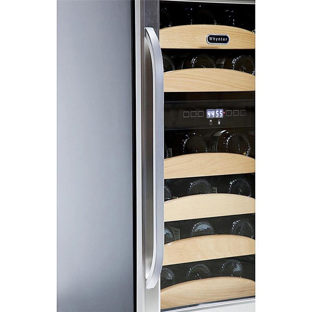 Whynter 28 bottle Dual Temperature Zone Built-In Wine Refrigerator BWR-281DZ